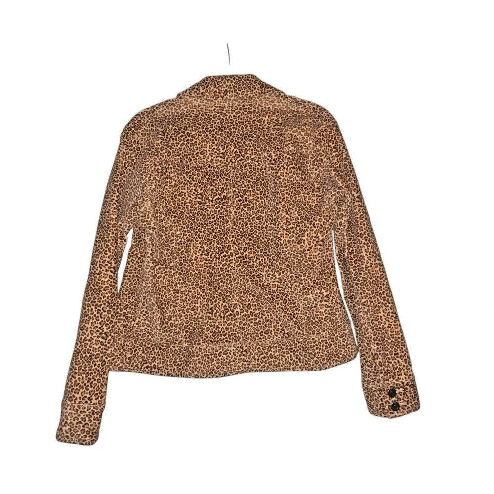 Quiet Luxury Safari Chic Leopard Print Jacket Animal Print Layering Piece Size S